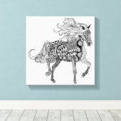 Toile Cheval noir inspiré 6 (Insitu (Plancher de Bois))