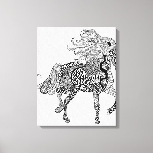 Toile Cheval noir inspiré 6 (Recto)