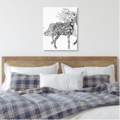 Toile Cheval noir inspiré 6 (Insitu(Chambre))