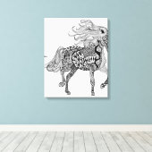 Toile Cheval noir inspiré 6 (Insitu (Plancher de Bois))