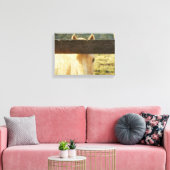 Toile Cheval Palomino Pékin À La clôture (Insitu(Salon))