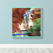 Toile Cheval peint Joyeux tour 6 dans une série (Insitu (Plancher de Bois))
