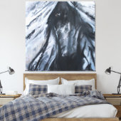 Toile cheval sombre (Insitu(Chambre))