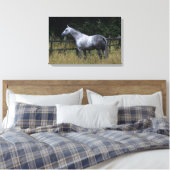Toile Cheval Thoroughbred debout à la clôture (Insitu(Chambre))