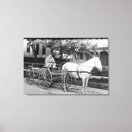 Toile Cheval tirant Livraison Wagon photo (Recto)