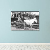 Toile Cheval tirant Livraison Wagon photo (Insitu (Plancher de Bois))