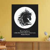 Toile Cheval tribal noir et blanc (Insitu(Salon))