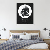 Toile Cheval tribal noir et blanc (Insitu(Chambre))