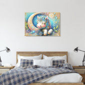 Toile Cheval Whimsical et Lune Crescent (Insitu(Chambre))