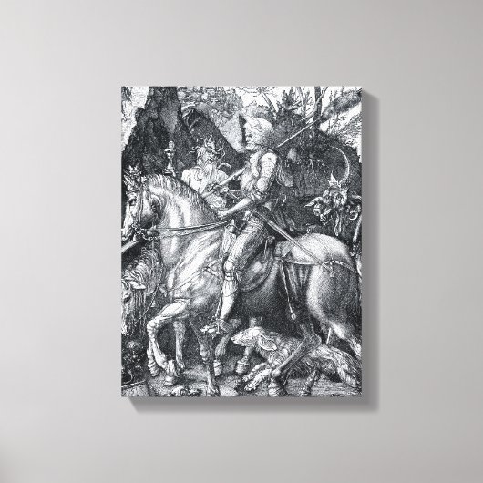 Toile Chevalier, mort et diable - Albrecht Dürer (Recto)