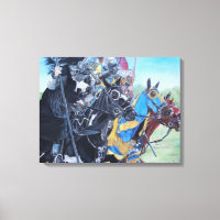 chevaliers médiévaux jouant sur l'art historique d