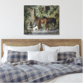 Toile Chevaux à la Porche (par Albrecht Adam) (Insitu(Chambre))