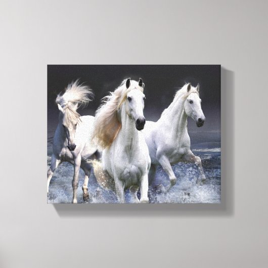 Toile Chevaux à lancer l'oreiller (Recto)