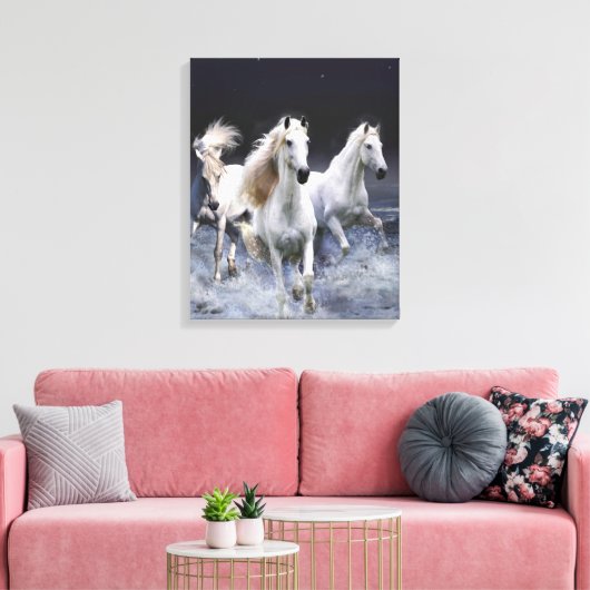 Toile Chevaux à lancer l'oreiller (Insitu(Salon))