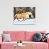 Toile Chevaux courant dans la neige (Insitu(Salon))