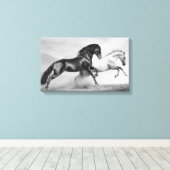 Toile Chevaux courir (Insitu (Plancher de Bois))