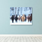 Toile Chevaux dans le froid (Insitu (Plancher de Bois))
