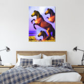 Toile Chevaux dans les sables du temps art (Insitu(Chambre))