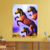 Toile Chevaux dans les sables du temps art (Insitu(Salon))