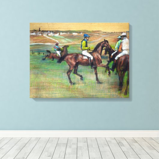 Toile Chevaux de course Edgar Degas (Insitu (Plancher de Bois))
