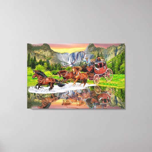 TOILE CHEVAUX DE RELAIS WELLS FARGO (Recto)