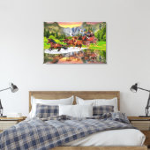 TOILE CHEVAUX DE RELAIS WELLS FARGO (Insitu(Chambre))