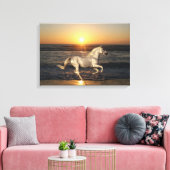 Toile Chevaux d'Imaginaire : Coucher de soleil (Insitu(Salon))