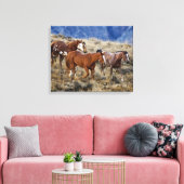 Toile Chevaux errant dans les collines (Insitu(Salon))