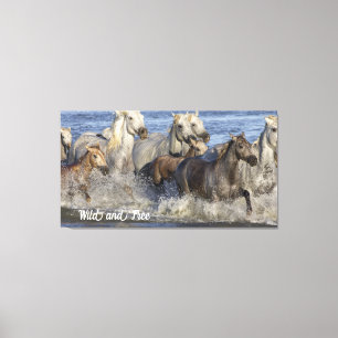Toile Chevaux galopant dans l'eau
