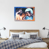 Toile Chevaux Mustang d'Espagne sauvage Art de l'Imagina (Insitu(Chambre))