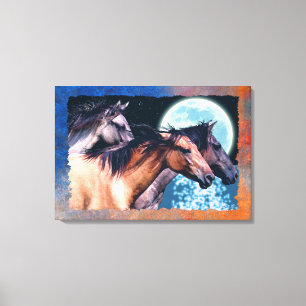 Toile Chevaux Mustang d'Espagne sauvage Art de l'Imagina