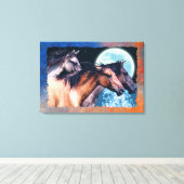 Toile Chevaux Mustang d'Espagne sauvage Art de l'Imagina (Insitu (Plancher de Bois))