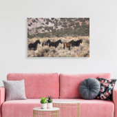 Toile Chevaux Mustang sauvages dans le désert 2 (Insitu(Salon))