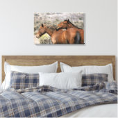 Toile Chevaux Mustang Sauvages Touchant (Insitu(Chambre))