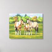 Toile Chevaux Poulet Poulet Poulet À Peinture En Pâturag (Recto)