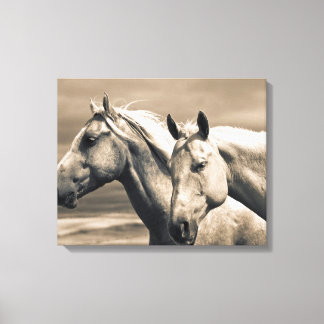 Toile Chevaux Quarter Horse dans la Prairie Canadienne
