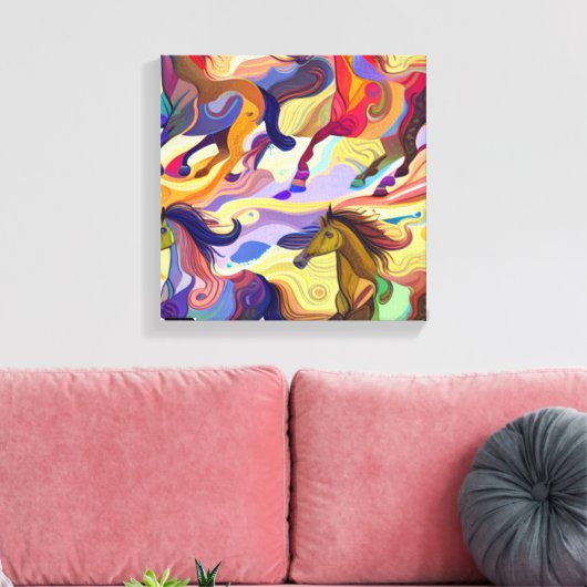 Toile Chevaux sauvages (Insitu(Salon))