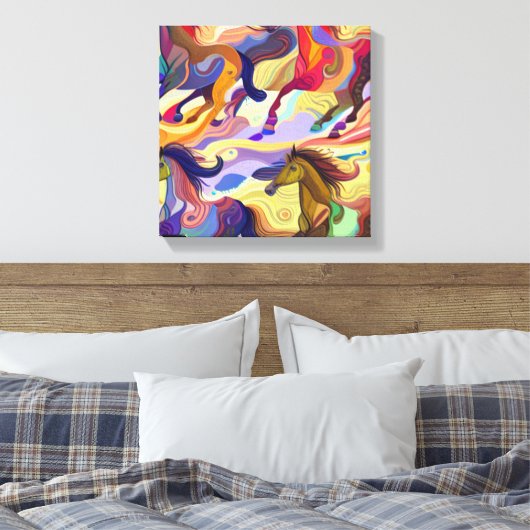 Toile Chevaux sauvages (Insitu(Chambre))