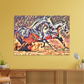 Toile Chevaux sauvages Animaux abstraits western Rodeo A (Insitu(Salon))