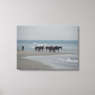 TOILE CHEVAUX SAUVAGES DE MUSTANG DE BANQUES EXTERNES
