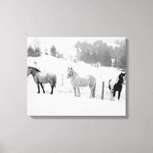 Toile Chevaux sur le Ranch (Recto)
