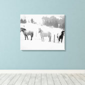 Toile Chevaux sur le Ranch (Insitu (Plancher de Bois))