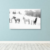 Toile Chevaux sur le Ranch (Insitu (Plancher de Bois))