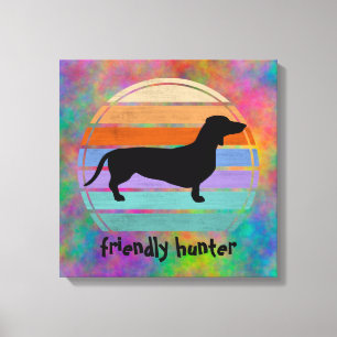 Toile Cheveux courts Dachshund - Silhouette 1