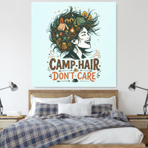 Toile Cheveux de camping, on s'en fiche