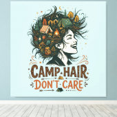 Toile Cheveux de camping, on s'en fiche (Insitu (Plancher de Bois))