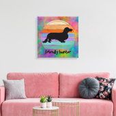 Toile Cheveux longs Dachshund - Silhouette 1 (Insitu(Salon))