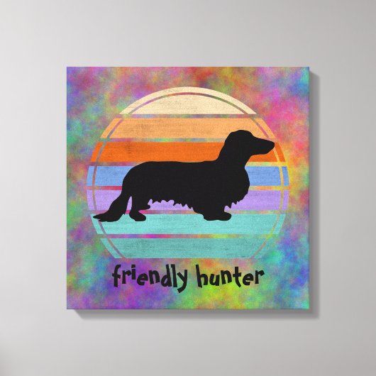 Toile Cheveux longs Dachshund - Silhouette 1 (Recto)