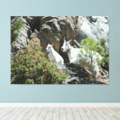 Toile Chèvre de montagne et enfant - photographie de (Insitu (Plancher de Bois))