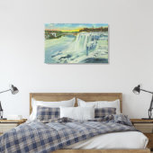 Toile Chèvre Vue des chutes américaines en hiver (Insitu(Chambre))